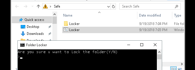 Как защитить паролем папку в Windows Locker cmd приглашение блокировки