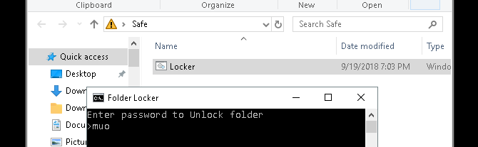 Как защитить паролем папку в Windows Locker cmd, чтобы разблокировать