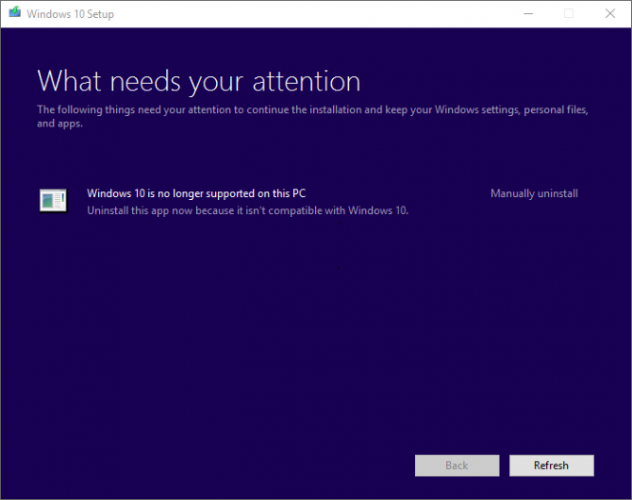 Windows 10 больше не поддерживается