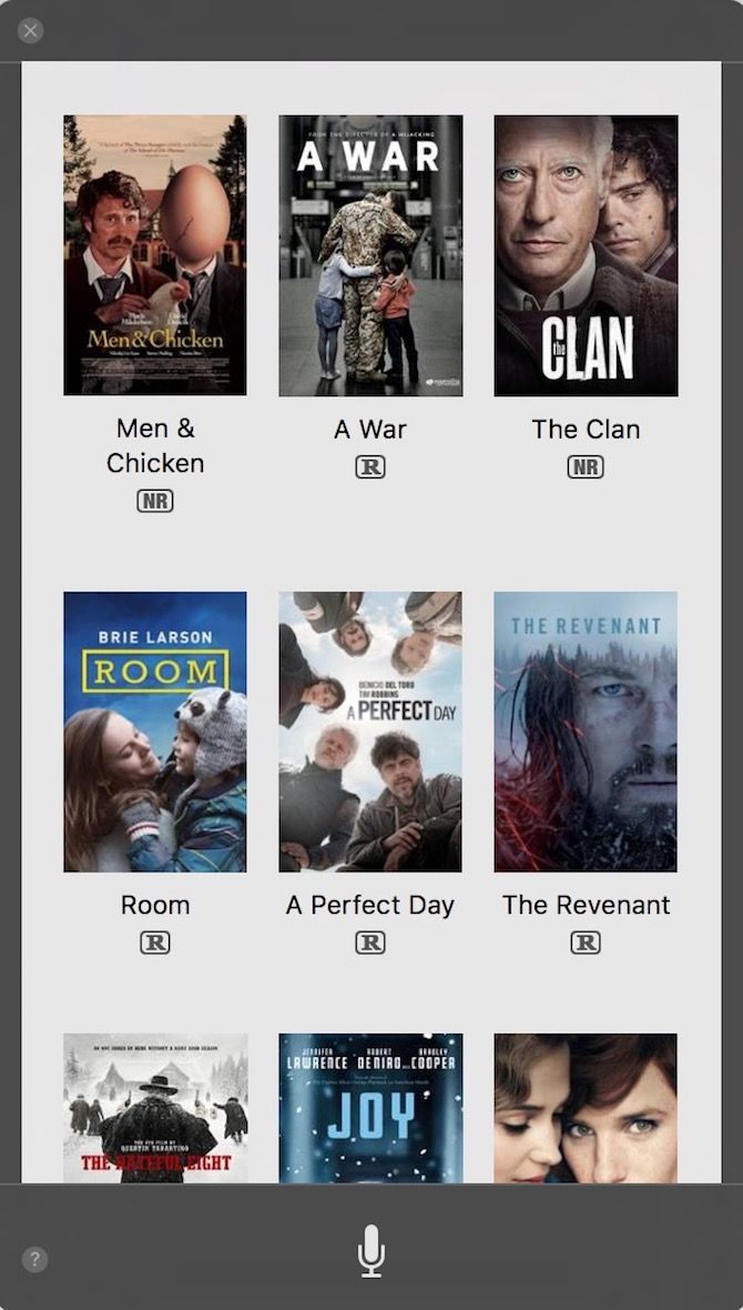 Siri Find Cinema Фильмы играют