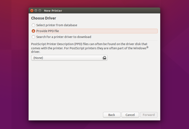 LinuxPrintUSBNetwork-Ubuntu-Предоставлять-PPD