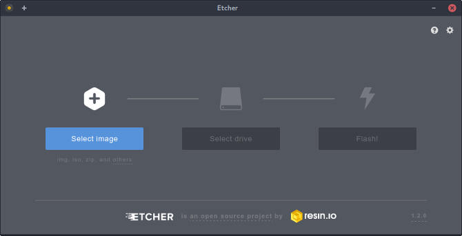 превратить компьютер в Chromebook - Etcher