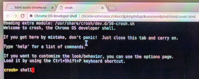 превратить компьютер в Chromebook - командная строка браузера Chrome