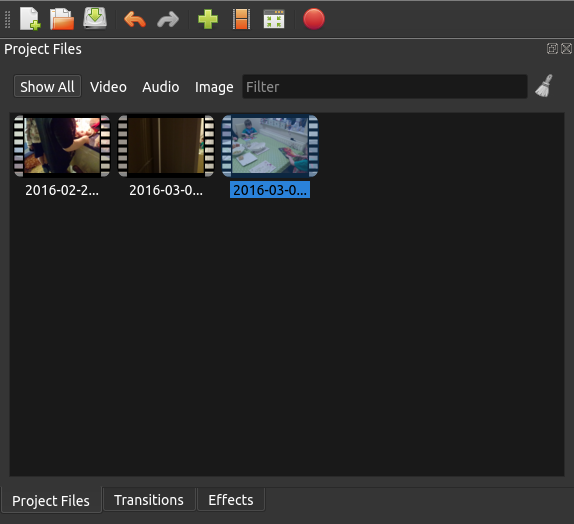 Файлы Linux OpenShot 2.0