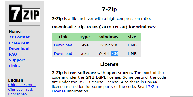 7-Zip 64-битная версия