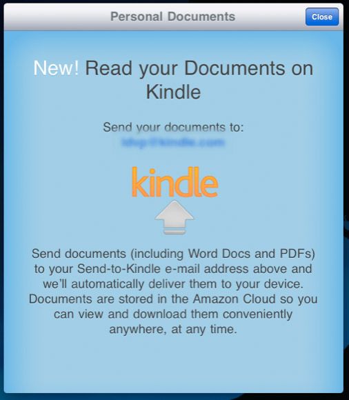 чтение документов на Kindle