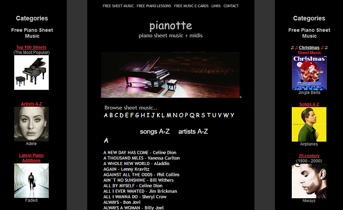 Лучшие 7 сайтов, чтобы найти и напечатать бесплатные ноты pianotte 670x411