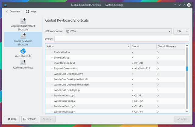 LinuxShortcuts-KDE-System-Настройка