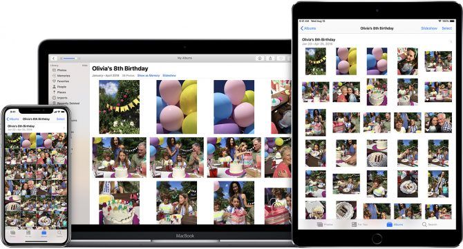 Фотографии iCloud на всех устройствах Apple