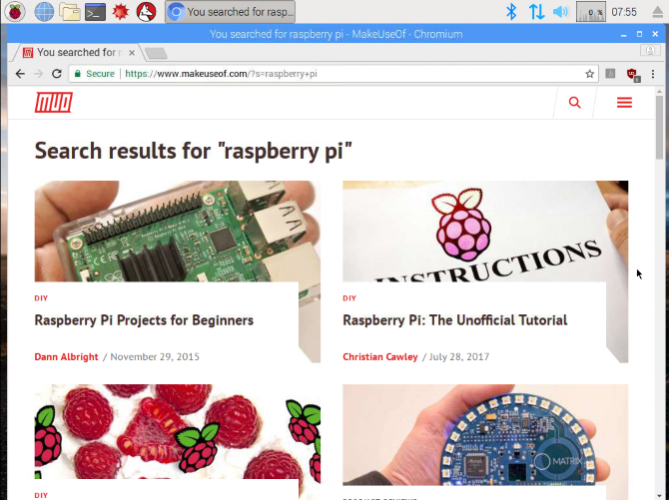 Raspberry Pi браузеры