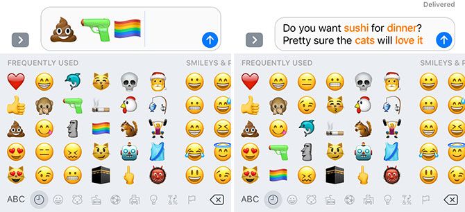 iOS 10 сообщений Emoji