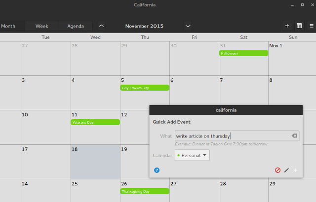 Linux-календари-калифорния-QuickAdd