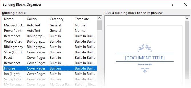Как создавать профессиональные отчеты и документы в Microsoft Word Building Blocks Organizer