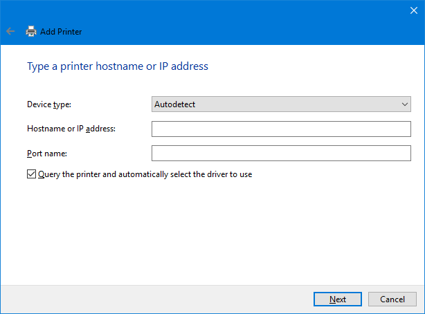 IP-адрес принтера