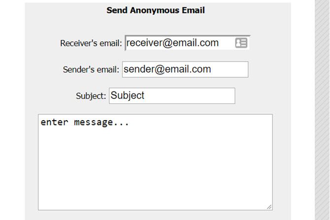 как отправить полностью анонимные письма
