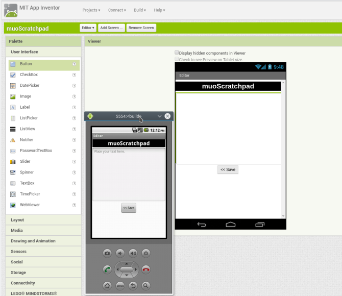 андроид создать приложение appinventor макет экрана2