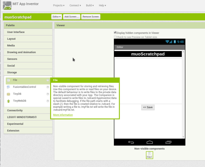 андроид создать приложение appinventor screen2 хранилище