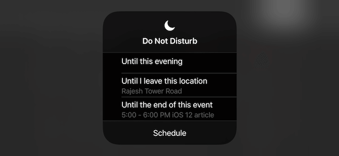 iOS 12 не беспокоить варианты