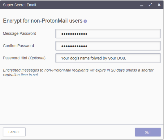 Процесс шифрования электронной почты ProtonMail Compose