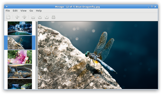 Легкое программное обеспечение Linux - Mirage Image Viewer