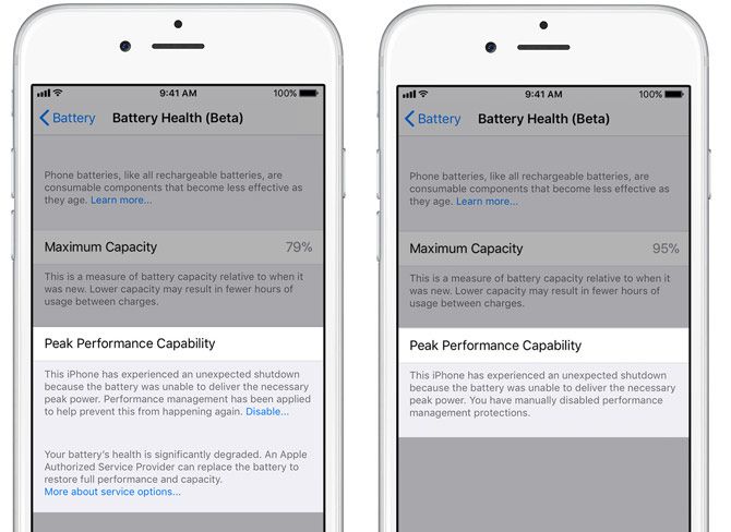 iOS 11 Battery Health