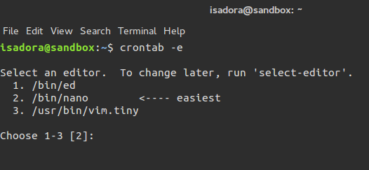 Linux-хрон-работа-кронтаб-редактор