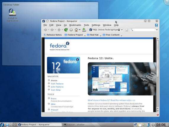 Особенности Fedora 12