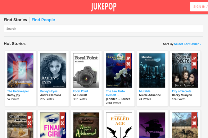 Серийное приложение для чтения JukePop