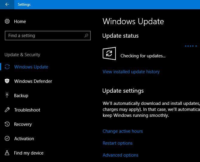 Обновите Windows 10 через Центр обновления Windows