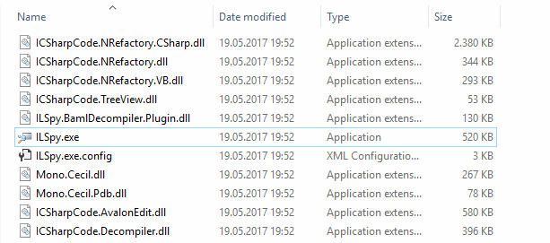 Бинарные файлы ILSpy в Windows