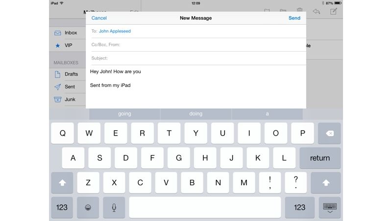 QuickType работает на iPad