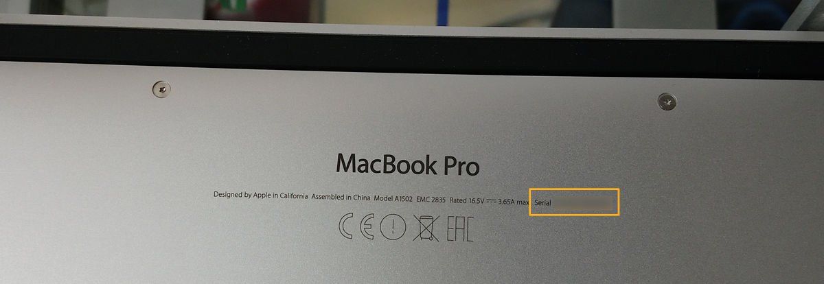 Как найти Mac's serial number: MacBook Pro