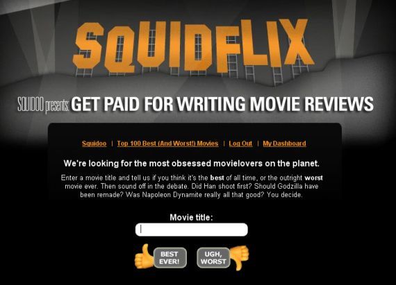 Как написать рецензию на фильм онлайн и заработать деньги, делая это squidflix