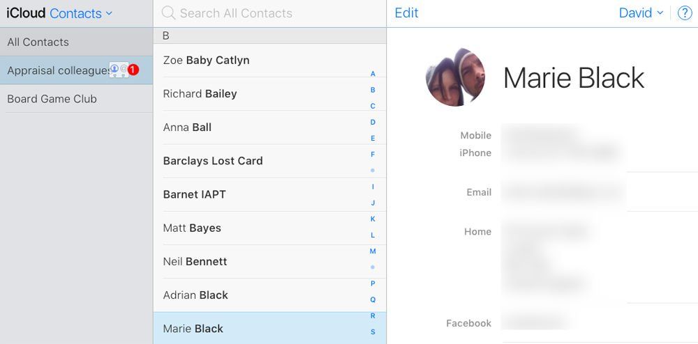Как настроить контактную группу на iPhone: iCloud