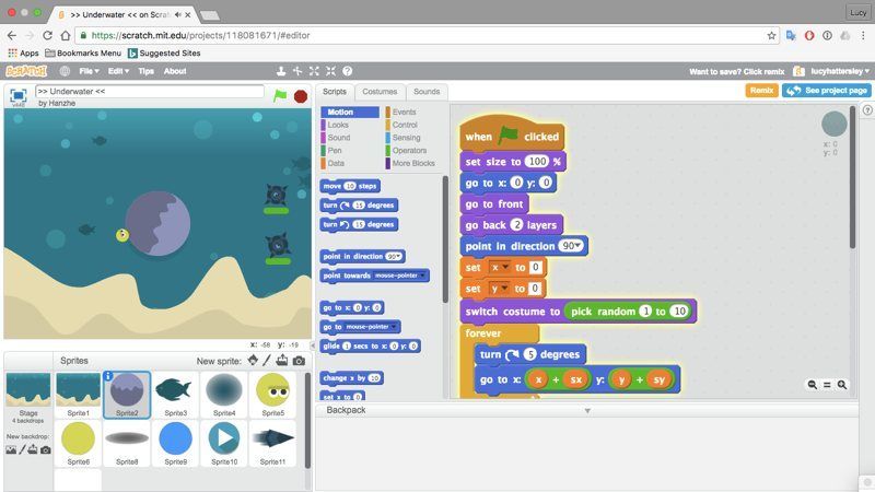 Как научиться программировать с помощью Scratch на Mac: игра, построенная на Scratch