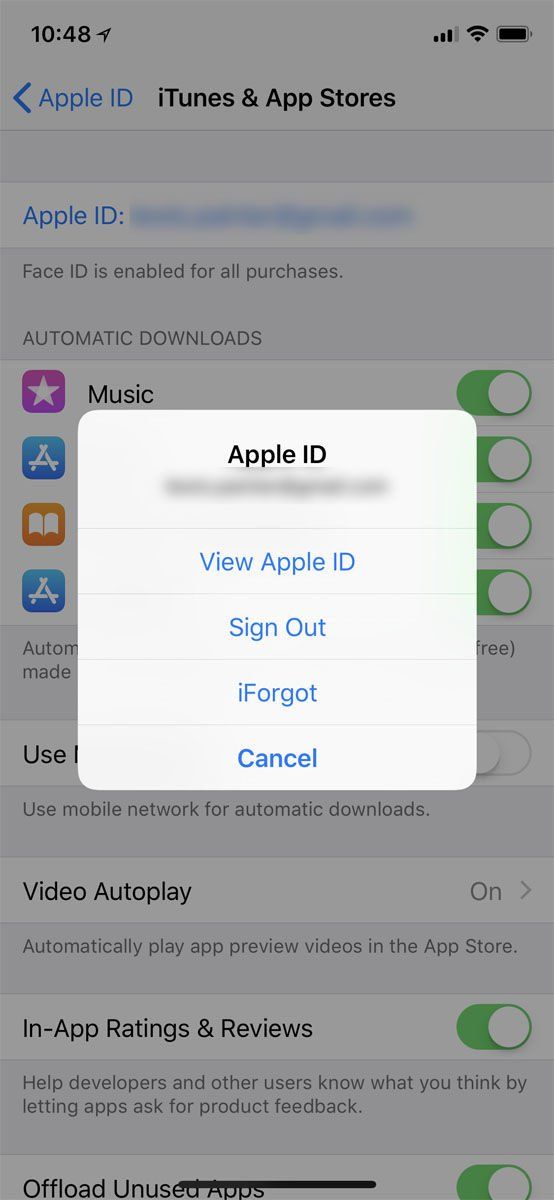 Как отменить подписку на iPhone: Просмотреть Apple ID