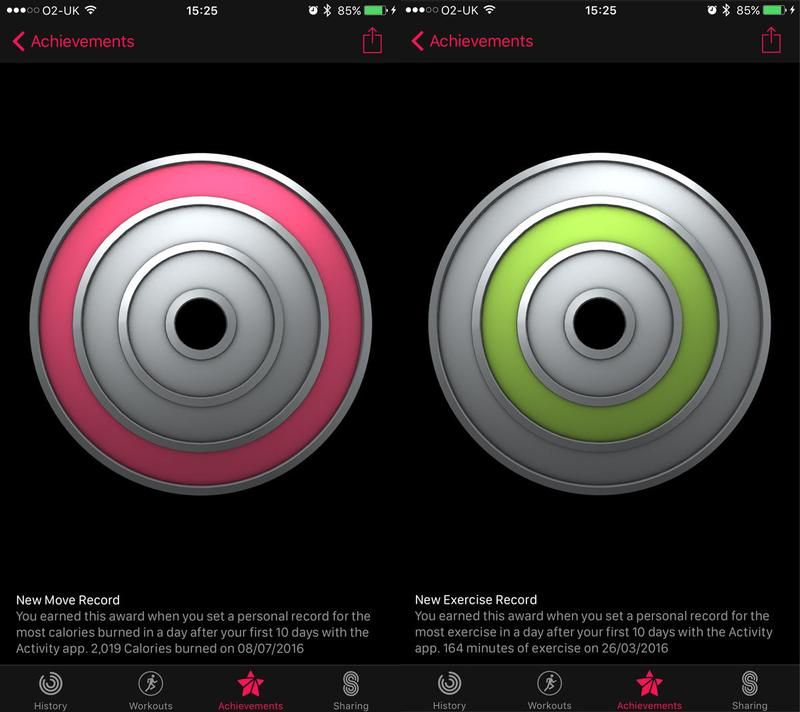 Как получить каждый значок достижений Apple Watch Activity: новая запись хода и новая запись упражнения