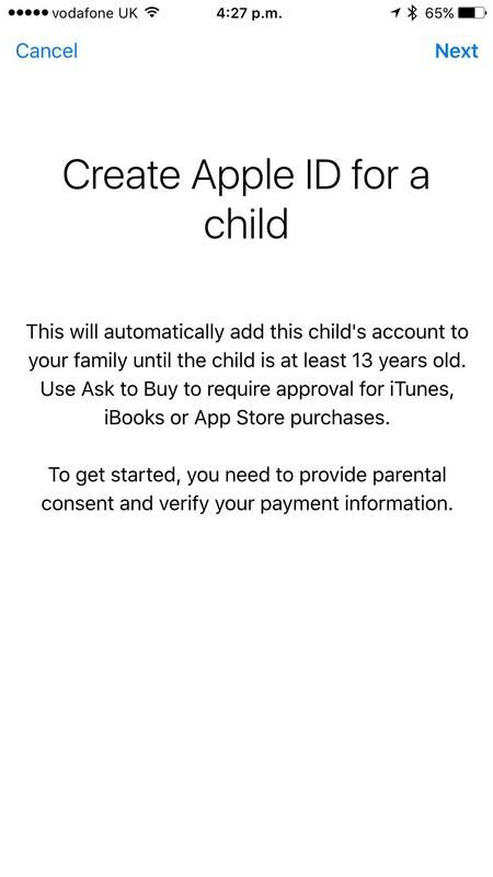 Как создать Apple ID: ID для ребенка