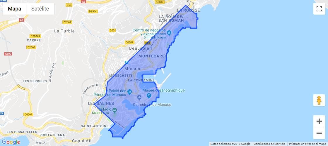 Монако Выделите Страна Карты Google