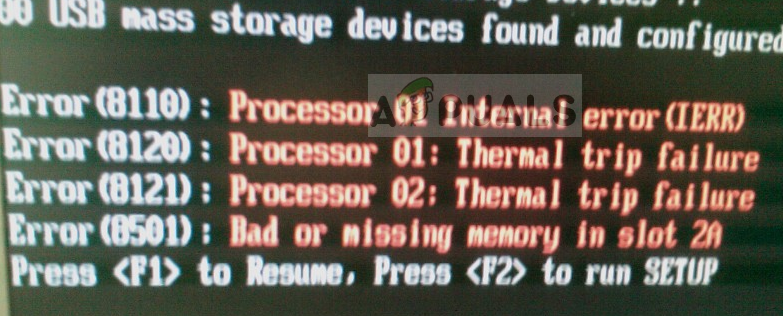 Ошибка теплового отключения процессора в процессоре