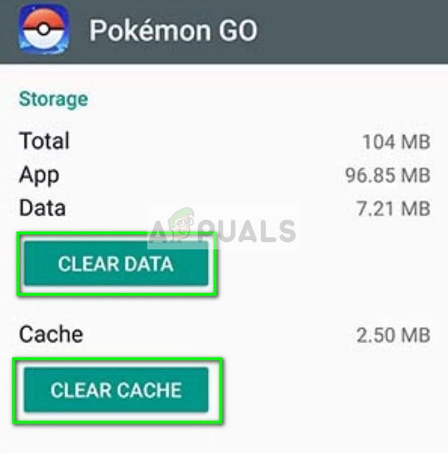Очистка кеша и данных приложения - Pokemon Go в Android