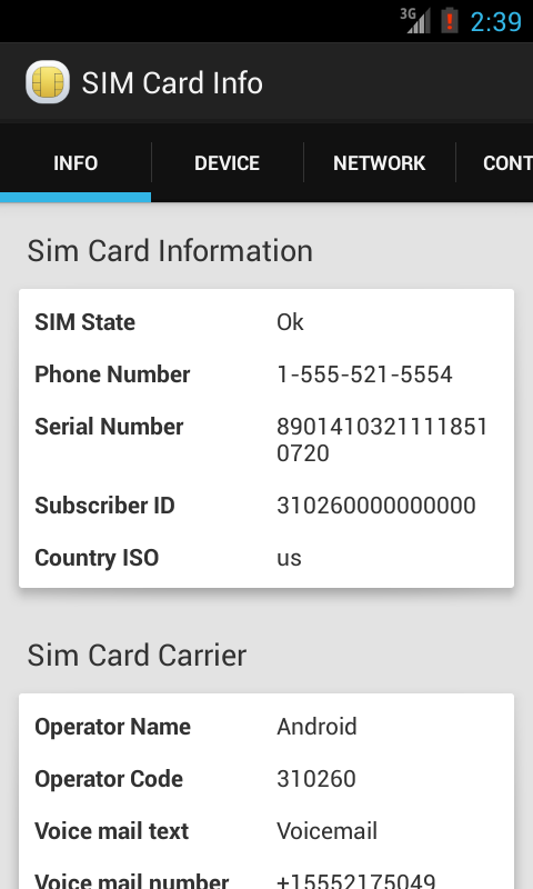 SIM-карта-Info