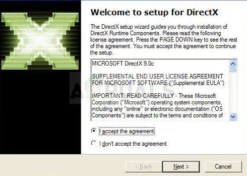 Условия использования DirectX