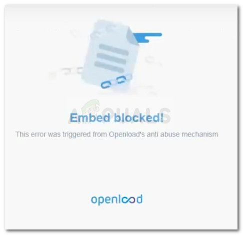 Вставить заблокирован! Эта ошибка была вызвана из Openload's anti abuse mechanism
