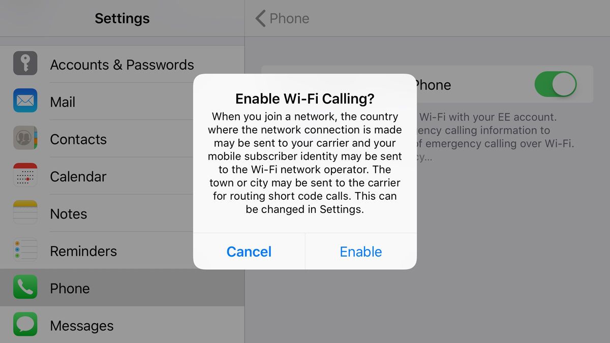 Как использовать Wi-Fi Calling на iPhone: Предупреждение