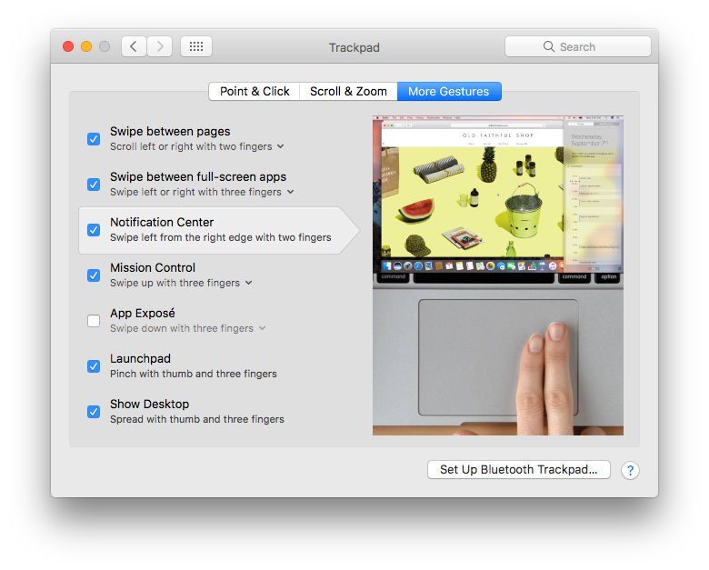 Как использовать жесты трекпада MacBook: настройка