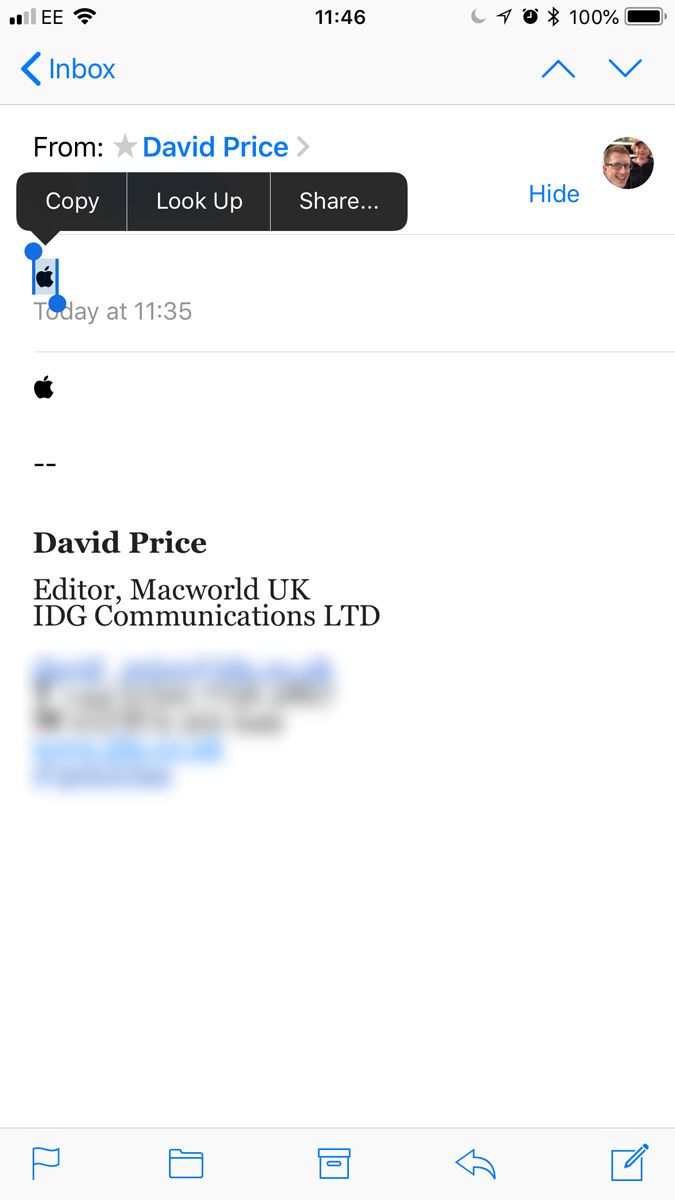 Как напечатать логотип Apple на iPhone или iPad: Копировать