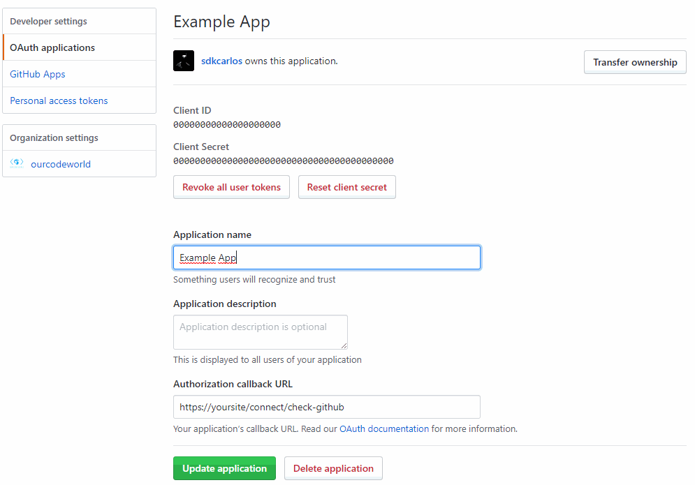 OAuth Manager Github