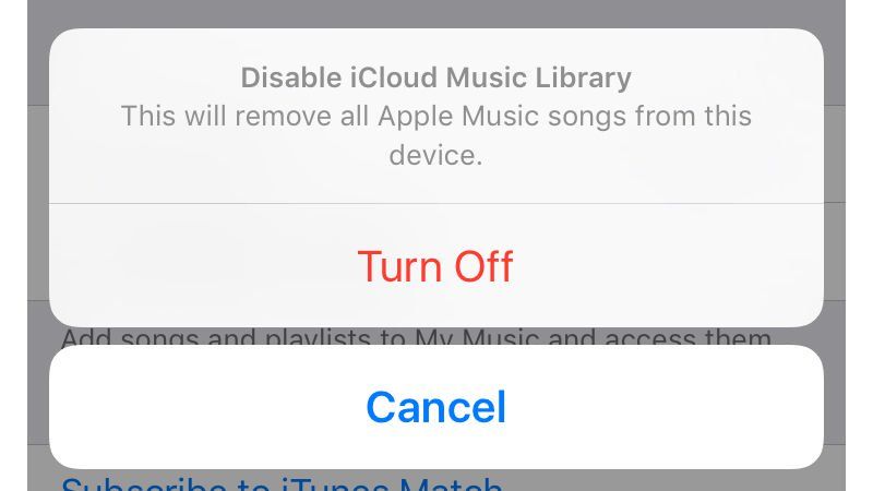 Выключить Apple Music