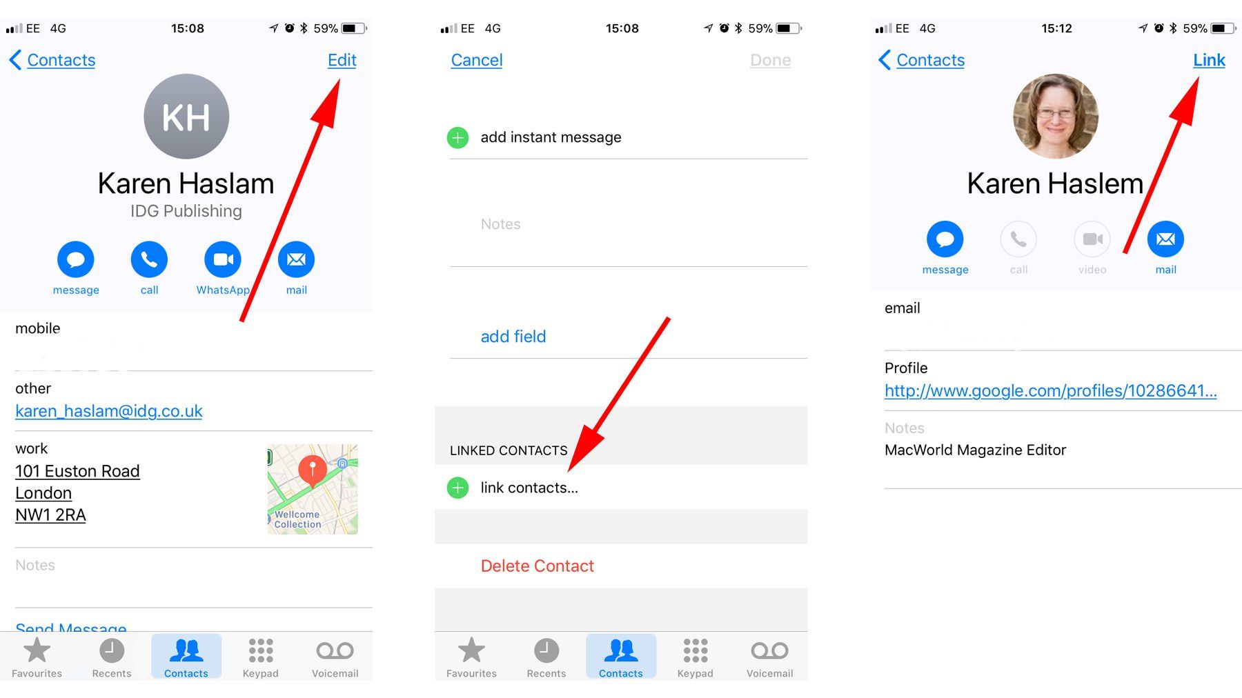 Как удалить или объединить дубликаты контактов на iPhone: связать контакты